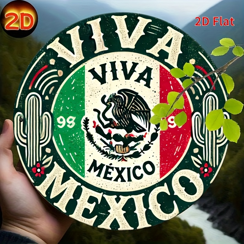 Vintage Collectible Signs - ป้ายโลหะทรงกลมสไตล์วินเทจลาย 