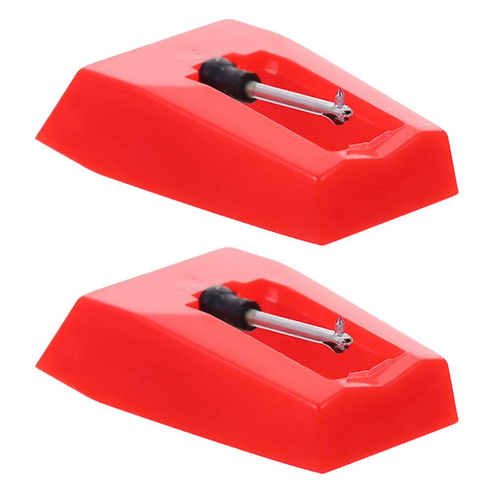 Record Player Needle - 2 ชิ้น เข็มเสียงเครื่องเล่นแผ่นเสียงสีดำ สำหรับเปลี่ยน เข็มไวนิล หัวเข็มเครื่องเล่นแผ่นเสียง