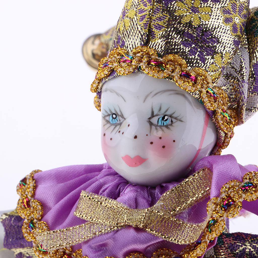Vintage Collectible Porcelain Dolls - ตุ๊กตาพอร์ซเลน ตัวตลก ขนาด 16 ซม. ตุ๊กตาสะสมงานศิลปะ