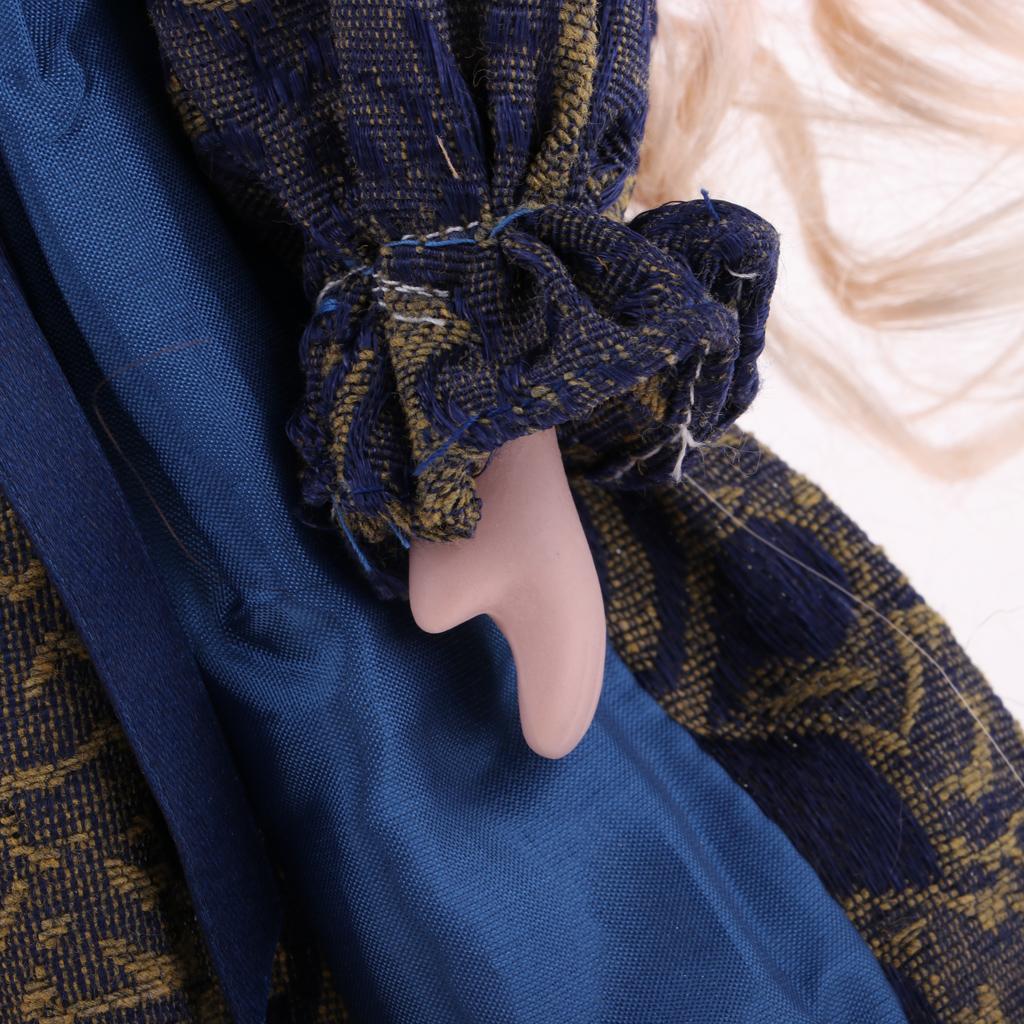 Vintage Collectible Porcelain Dolls - ตุ๊กตาพอร์ซเลนวินเทจ 30 ซม. ตุ๊กตาแฟชั่นสะสมพร้อมแขนขาผ้า ตุ๊กตาตกแต่งบ้านสำหรับผู้ใหญ่และเด็กสะสม