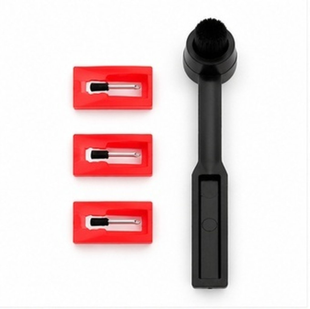 Record Player Needle - ชุดเข็มเล่นแผ่นเสียงไวนิวสไตล์วินเทจ 1 ชุด พร้อมโครงสร้างอะลูมิเนียมและพลาสติก หัวเข็มแบบไม่ใช้แม่เหล็ก และแปรงทำความสะอาด