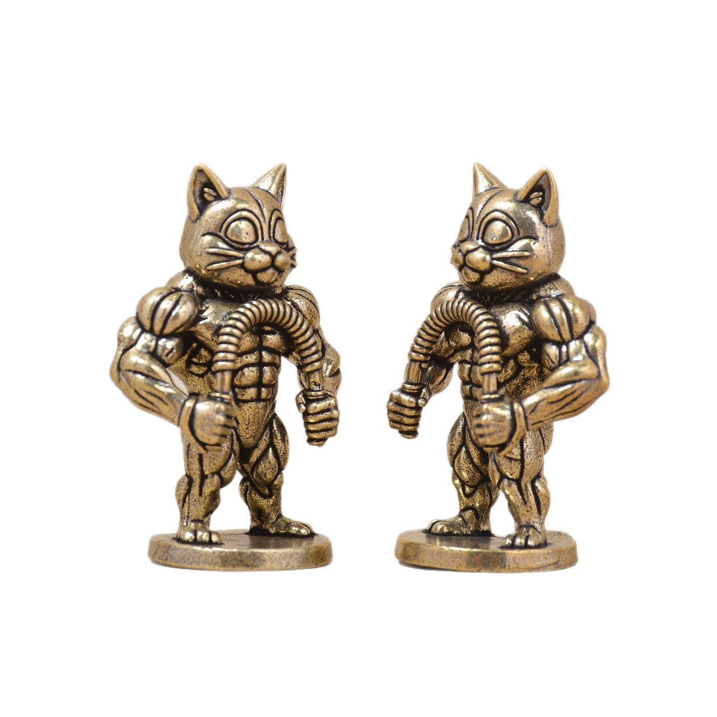 รูปปั้นแมวฟิตเนสกล้ามเนื้อทองเ - Vintage Collectible Christmas Ornaments บทวิจารณ์และราคา