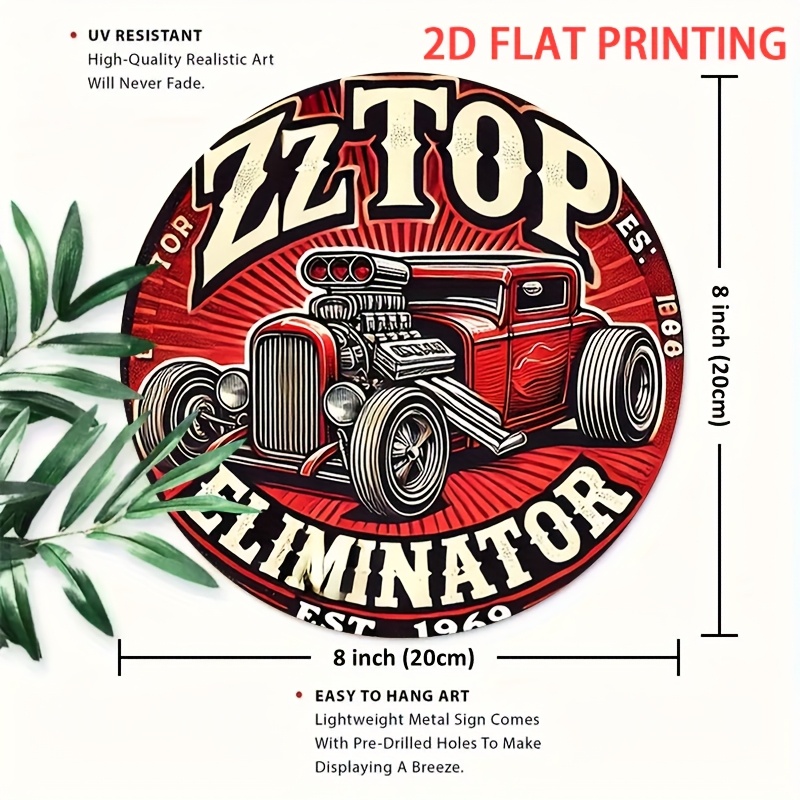 ป้ายโลหะรถยนต์ ZZ Top Eliminat - Vintage Collectible Signs บทวิจารณ์และราคา