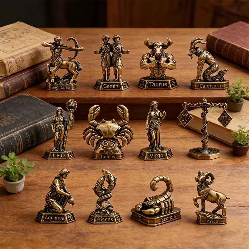 เครื่องประดับนักษัตรทองเหลืองท - Vintage Collectible Figures บทวิจารณ์และราคา