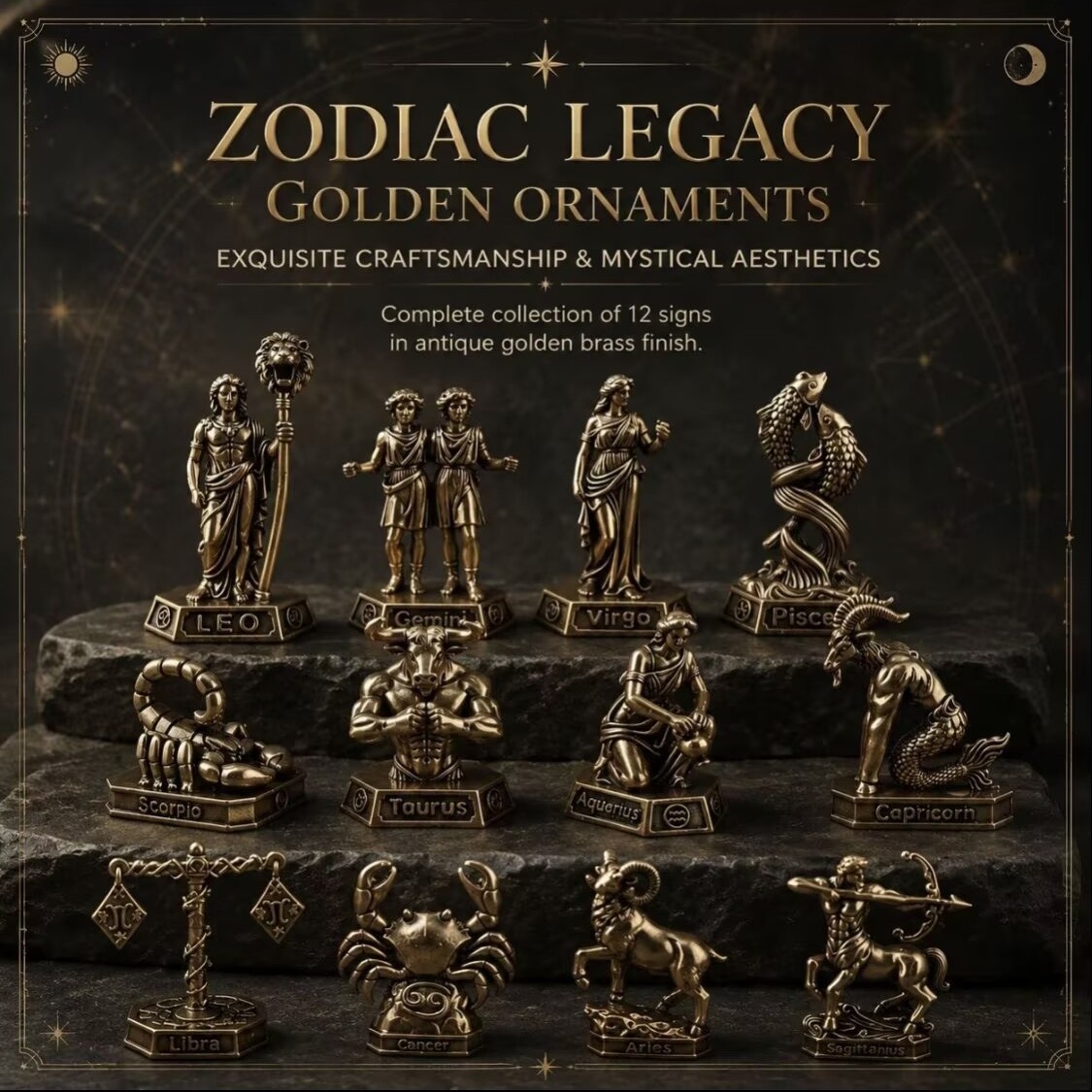 เครื่องประดับนักษัตรทองเหลืองท - Vintage Collectible Figures บทวิจารณ์และราคา